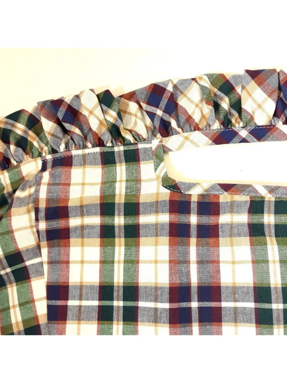 Longaberger Work Around Basket Liner #2049528 Woven Traditions Plaid Cotton New!